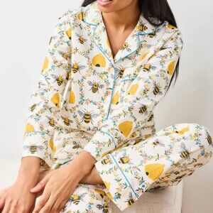 NWT Organic Cotton Printfresh Sweet Bee Matching Pajama Set XS